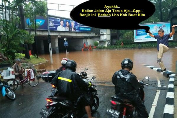  Jakarta Banjir, Meme Sandi \"Jurus Bangau\" dan Komentar Kocak Warganet