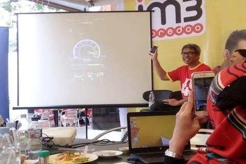Speed test jaringan 4G Indosat Ooredoo/JIBI