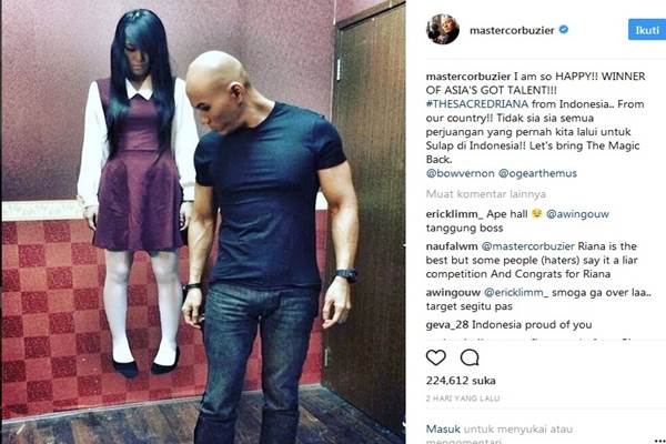  Deddy Corbuzier Senang The Sacred Riana Juara Asia\'s Got Talent