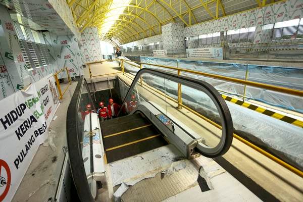  Eskalator LRT Palembang Sudah Terpasang