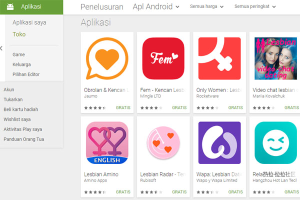  Google Diminta Copot Aplikasi LGBT di Playstore