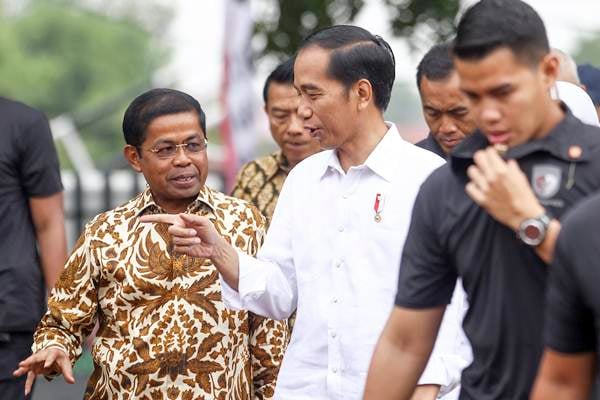  Presiden Jokowi dan Idrus Marham di Palembang