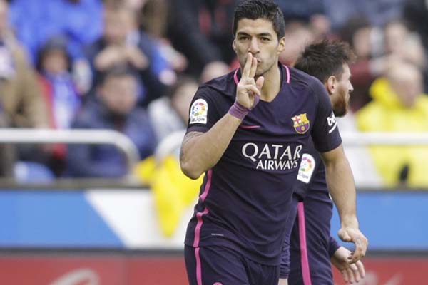 Striker FC Barcelona Luis Suarez/Reuters-Miguel Vidal