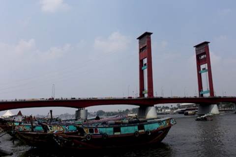 Sungai Musi di Kota Palembang, Sumatra Selatan./Antara Foto