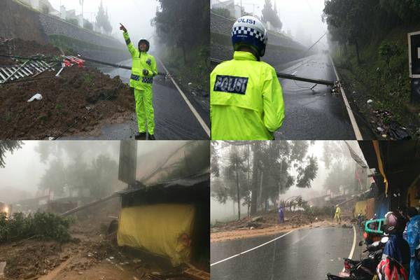  Longsor di Puncak Bogor, Arus Kendaraan Dialihkan ke Sukabumi