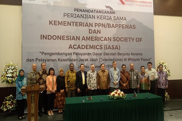  Bappenas Kerja Sama dengan IASA Kembangkan Sekolah Asrama dan Telemedicine di Papua