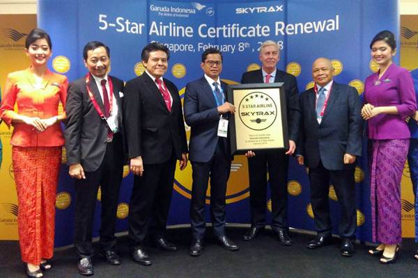  Garuda Indonesia Raih Penghargaan Maskapai Bintang 5 dari Skytrax