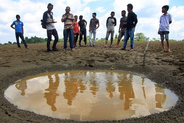  Gelembung Gas Bermunculan di Aceh Timur