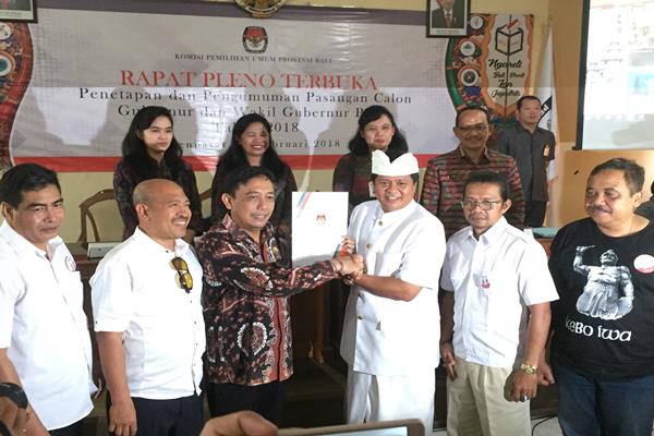  PILGUB BALI 2018 : KPUD Bali Tetapkan 2 Paslon