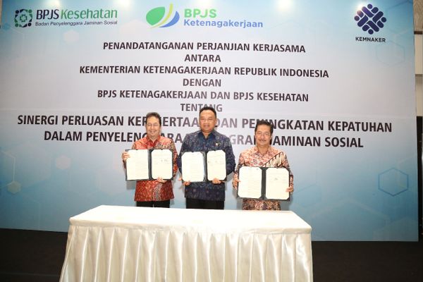  BPJS TK dan BPJS Kesehatan Jalin Kemitraan Dengan Kemenaker