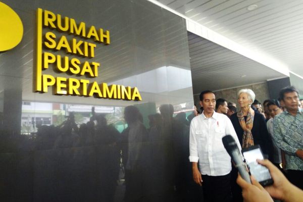  Jokowi Ajak Bos IMF Blusukan Ke RS Pertamina