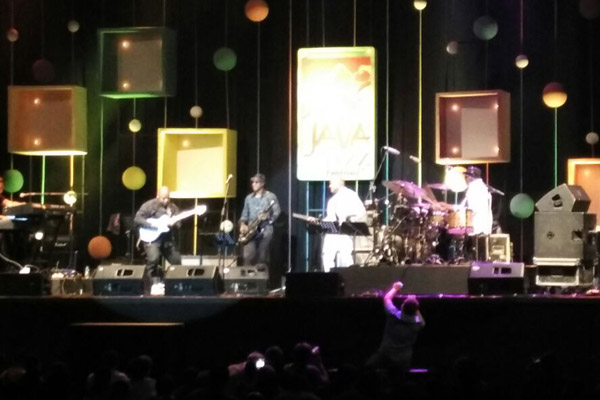 Aksi Harvey Mason and the Gang pada hari ke-2 gelaran musik BNI Java Jazz Festival 2018 hari Sabtu (3/3/2018).  Bisnis/Dika Irawan
