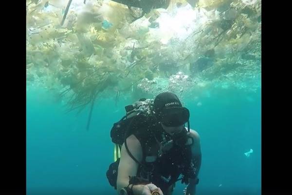  Bule Ini Buktikan Sampah Berserakan di Laut Bali