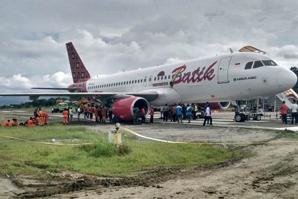  Pesawat Batik Air Tergelincir di Bandara Rendani Manokwari