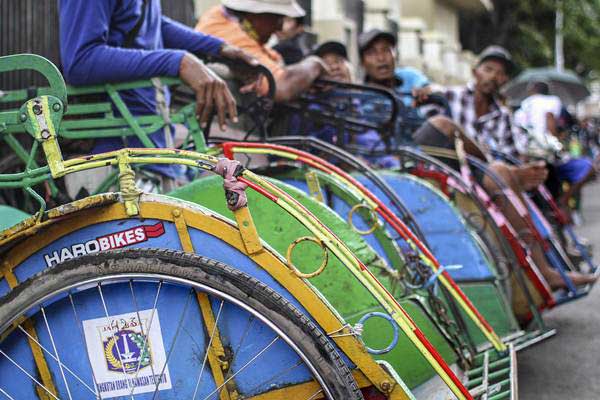  Perda Tentang Becak Masih Dibahas Secara Internal