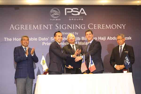 Senin (26/2/2018), Groupe PSA dan Naza Corporation Holdings mengumumkan penandatanganan perjanjian jual beli saham dan perjanjian usaha patungan, yang secara resmi membangun operasi bersama pabrik Naza Automotive Manufacturing (NAM) di Gurun, Kedah, sebagai pusat manufaktur pertama di ASEAN untuk Groupe PSA. -int-media.peugeot.com