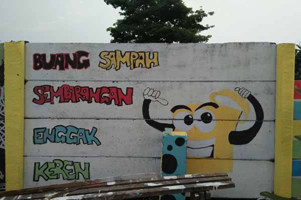  GenBI Riau Kampanye Kebersihan Lewat Mural di Kampar