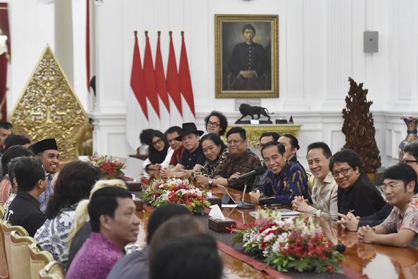  Presiden Jokowi Bertemu dengan Musisi, Bahas Hak Cipta