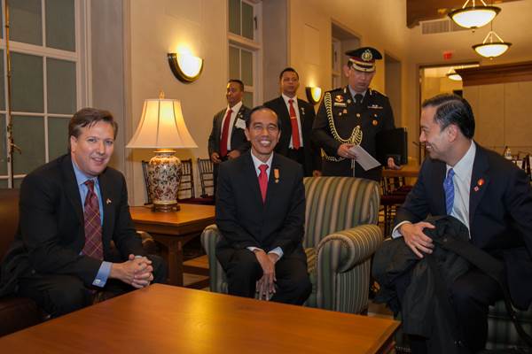 Presiden & CEO Dewan Bisnis AS-ASEAN Alexander C. Feldman dan Presiden Joko Widodo/Istimewa
