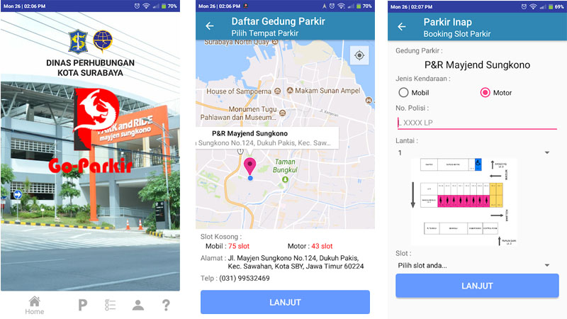  GO Parkir, Booking Tempat Parkir Cukup dari  Ponsel