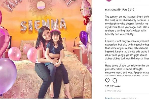 Marshanda dan putrinya Sienna Ameerah Kasyafani/Instagram @@marshanda99.