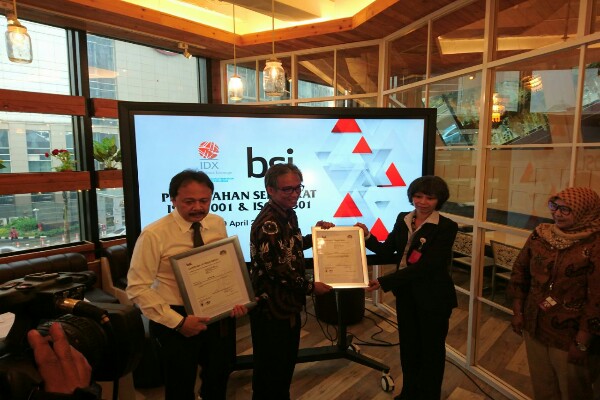  BEI Raih Sertifikat Sistem Manajemen Kelangsungan Bisnis ISO 22301:2012