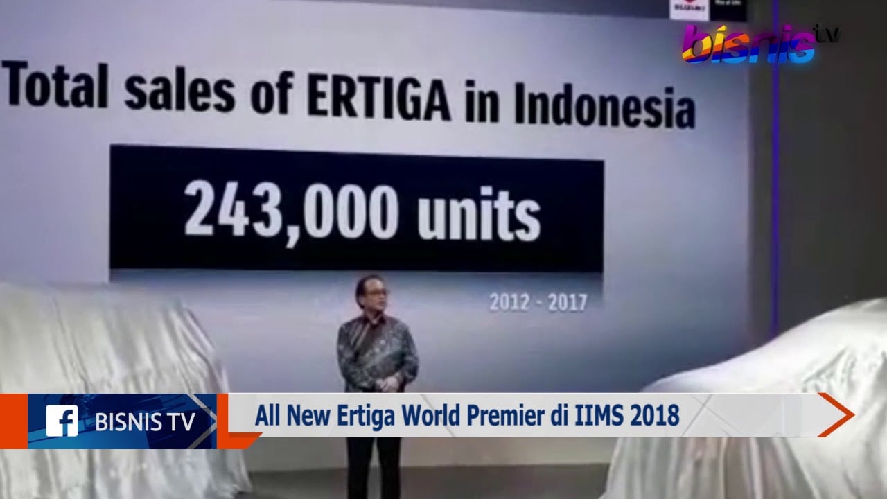 Peluncuran The All-New Ertiga untuk pertama kali di dunia berlangsung pada pameran otomotif IIMS 2018 di JIEXPO Kemayoran, Jakarta Pusat, Kamis (19/4/2018)./Bisnis.com-Yusran Yunus