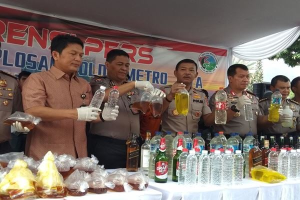  19 Hari Operasi, Polisi Tangkap 180 Produsen Miras Oplosan 