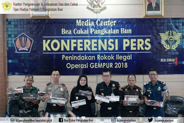  Bea Cukai Pangkalan Bun Amankan Jutaan Batang Rokok Ilegal