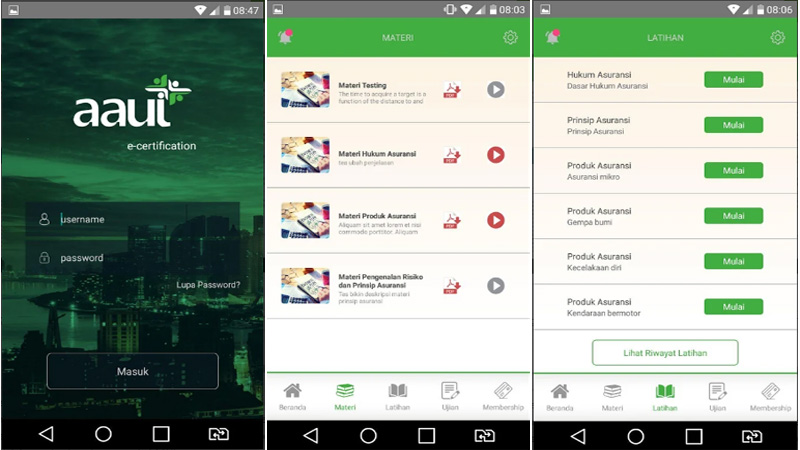  AAUI e-certification, Sertifikasi Agen Asuransi via Ponsel Android & iOS