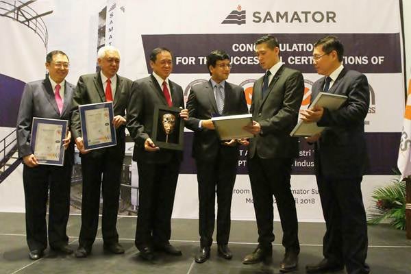  Samator Group Raih Sertifikasi ISO 9001:2015