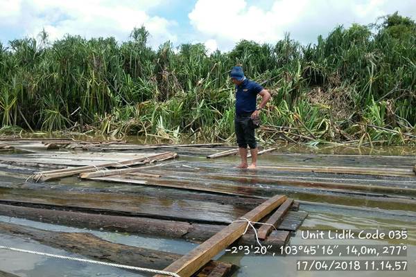  Polair Sumsel Temukan 1.848 Batang Kayu Ilegal