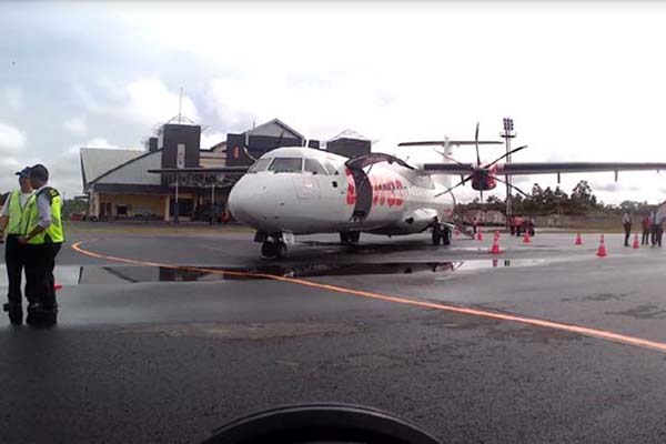  Wings Air Maskapai Pertama Mendarat di Bandara Baru Perbatasan Malaysia