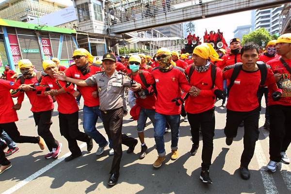  HARI BURUH: Polri Klaim May Day Berlangsung Aman & Tertib