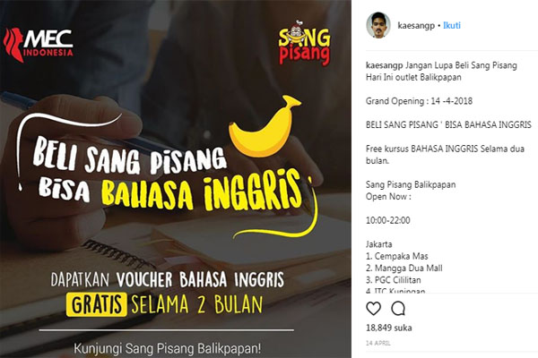  Gerai Naget Pisang Kaesang Pangarep Tambah Lagi, Kali Ini Dibuka di Jambi
