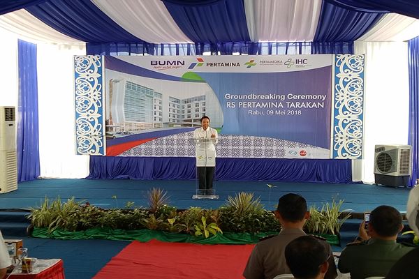  Rini Soemarno Groundbreaking RS Pertamina di Tarakan