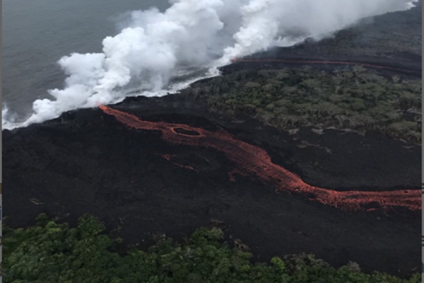  ERUPSI KILAUEA: Aliran Lava Dekati Area Pembangkit Listrik Tenaga Panas Bumi di Hawaii