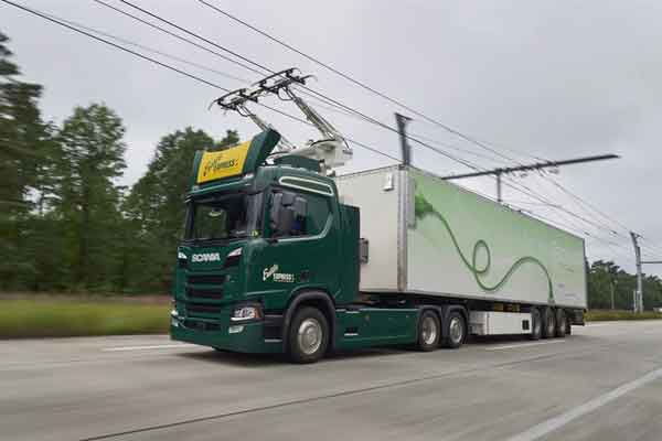 Truk Scania untuk e-Highway Jerman. /scania