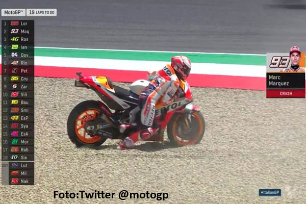  MotoGP Italia: Marquez Tergelincir di Lap 5 dan Podium pun Sirna