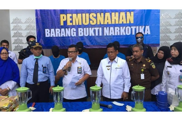  Bea Cukai Aceh dan BNN Provinsi Aceh Musnahkan 23 Kilogram Sabu