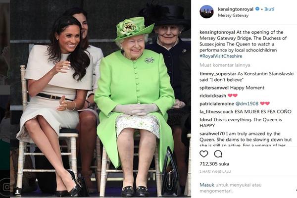  Kompaknya, Ratu Elizabeth dan Meghan Markle Naik Royal Train