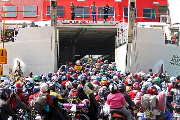  Arus Balik Pemudik Sepeda Motor di Pelabuhan Bakauheni