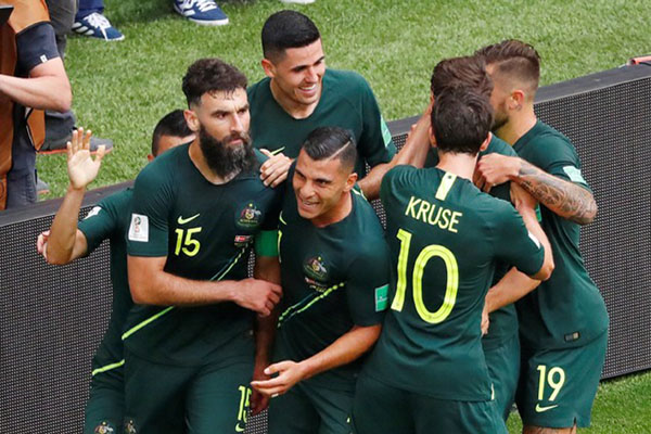  Hasil Piala Dunia 2018: Australia Imbangi Denmark Skor 1-1