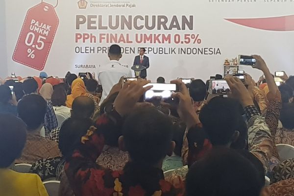  Presiden Jokowi Resmikan PPh Final 0,5% Bagi UMKM