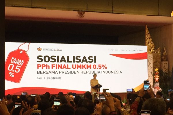  Jokowi Sosialisasikan PPh Final UMKM 0,5% di Sanur