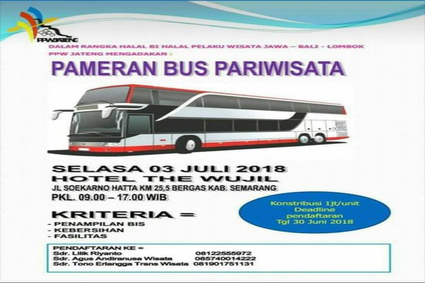  Pameran Kemewahan Bus Wisata Digelar Hari Ini di The Wujil Hotel