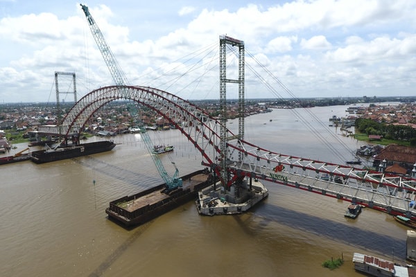  Proyek Jembatan Musi IV Molor Terganjal Lahan