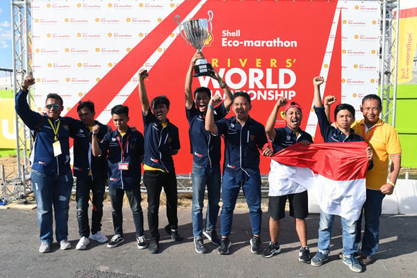  Sapuangin XI EVO Juara Balap di Shell Eco-Marathon 2018