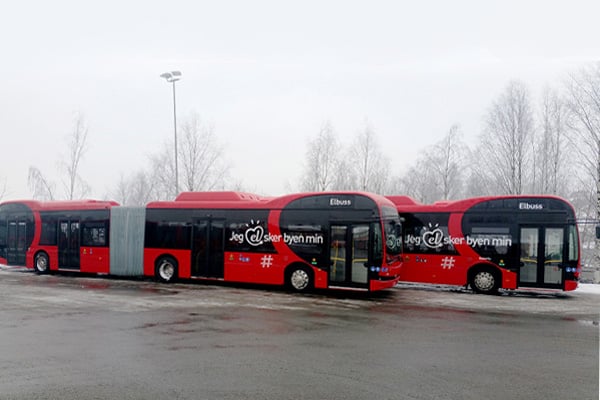  Norwegia Pesan 42 Bus Gandeng Listrik BYD 18 Meter