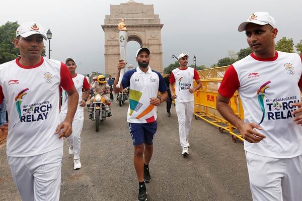  Pawai Obor Asian Games 2018 di India